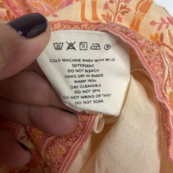 Spell & The Gypsy Sundown Mini‎ Skirt in Apricot Size Medium - Picture 7 of 8